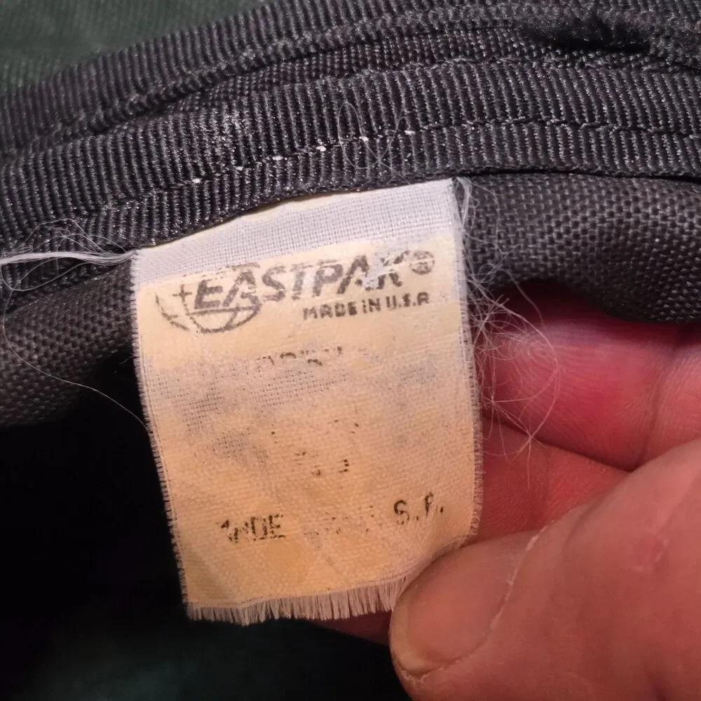 Vintage 90s Eastpak Backpack USA Green Travel Hiking Utility Pack